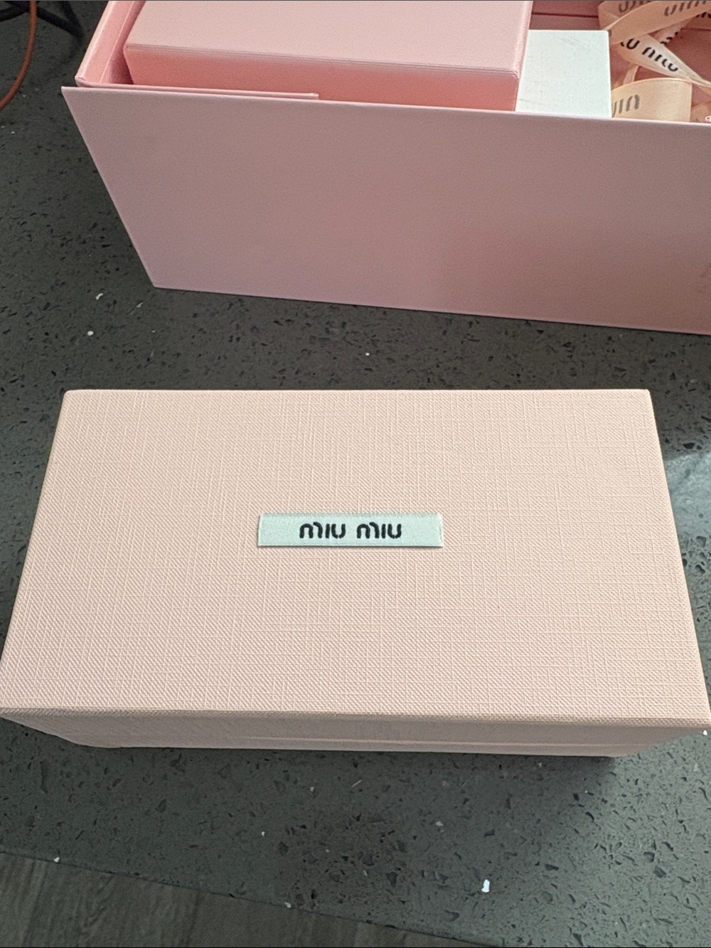 Miu Miu Light Pink Textured EMPTY box for sunglasses